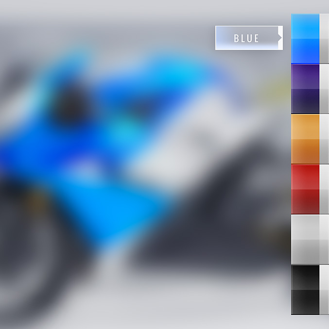 Lightning Motorcycle 360° color widget